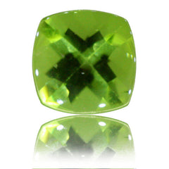 8mm Cushion Buff-top Peridot