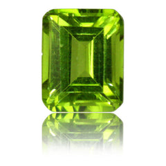 3.98ct Emerald Cut Peridot 10x8mm