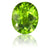 12x10mm Oval Peridot with Checkerboard