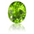 12x10mm Oval Peridot with Checkerboard 
